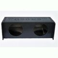 Q Power Qpower  10 in. Dual Custom Speaker Box for Jeep Wrangler Downfiring, Charcoal QP99739